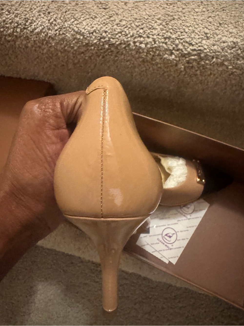 NWT Coach Two-Tone Tan and Black Pointed-Toe Pump - Picture 10 of 10